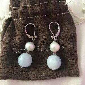 Ross + Simons silver earrings with cultured pearl